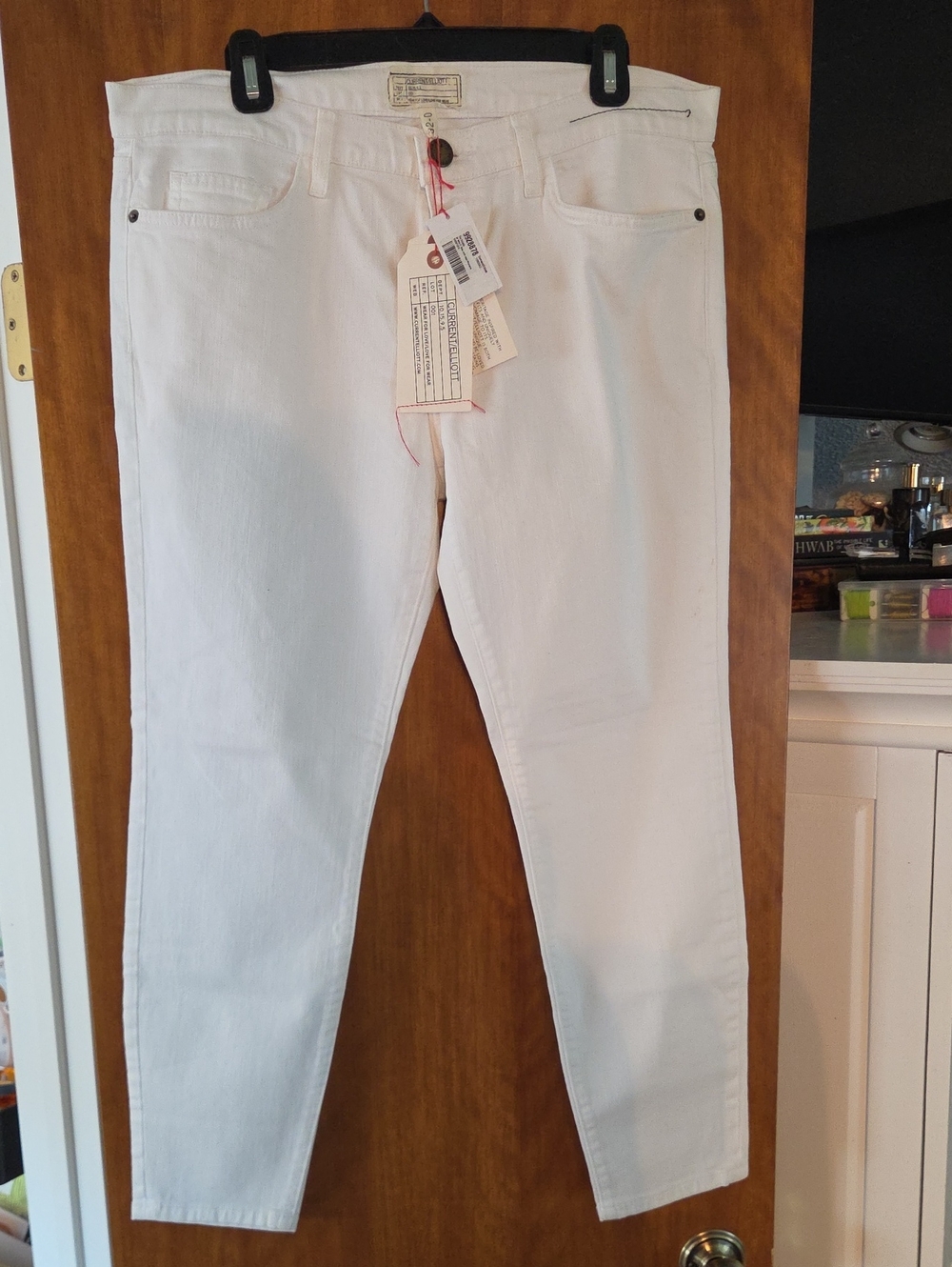 Current/Elliott White Stiletto Jeans